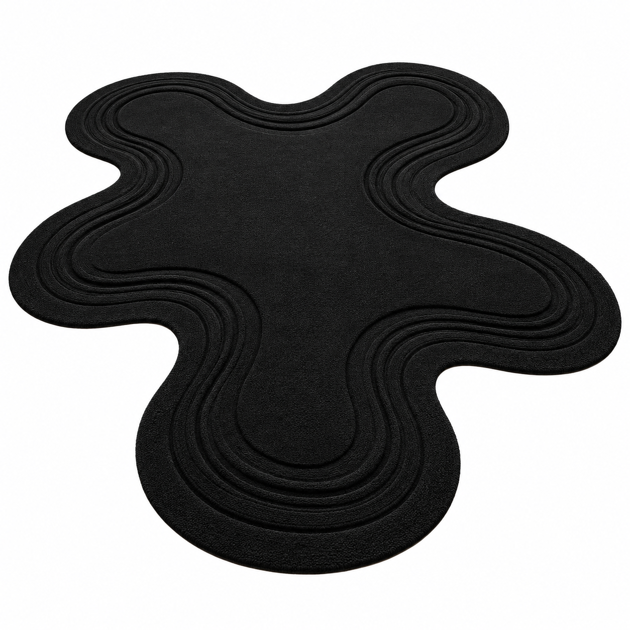 Berber Abstract Tufted Wool Rug Modern Organic Statement Carpet