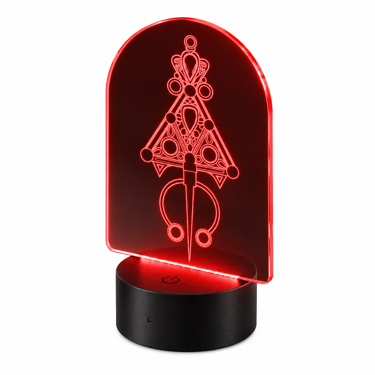 Berber Acrylic LED Jewellery Design Sign with Colorful Light Base
