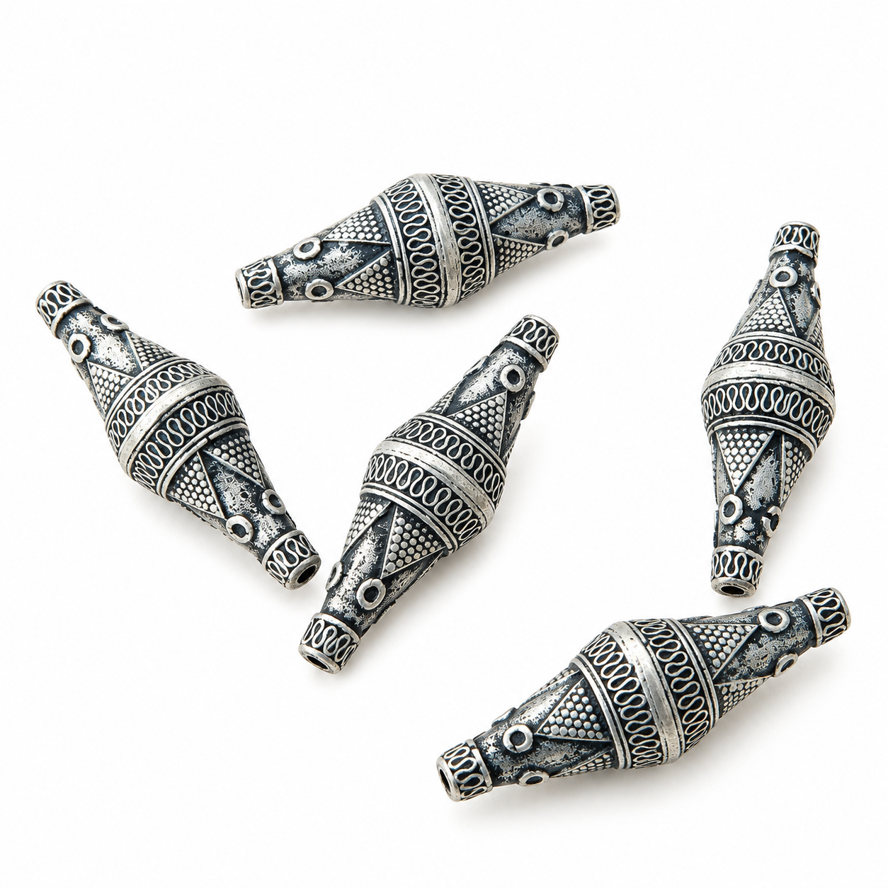Berber Afghan Antique Cone Bead Earrings Jewelry Supply