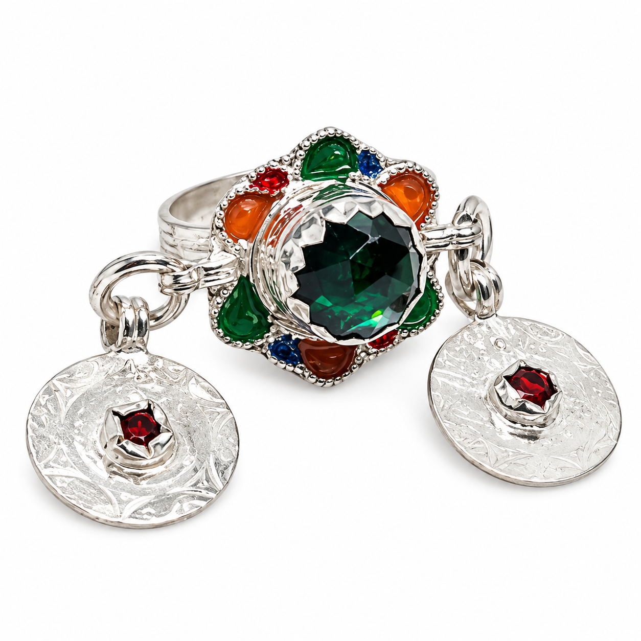 Berber Amazigh Kabyle Tuareg Ring with Coins Tribal Design