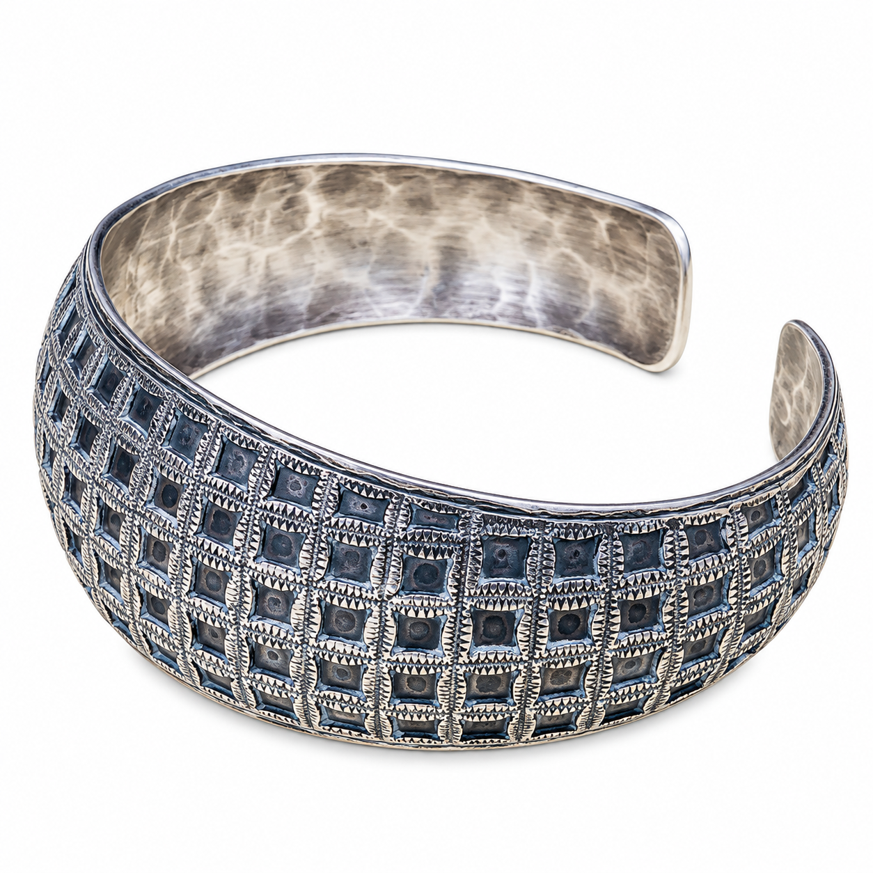 Berber Amazigh Tuareg Manchette Gravé Silver 925 Bracelet