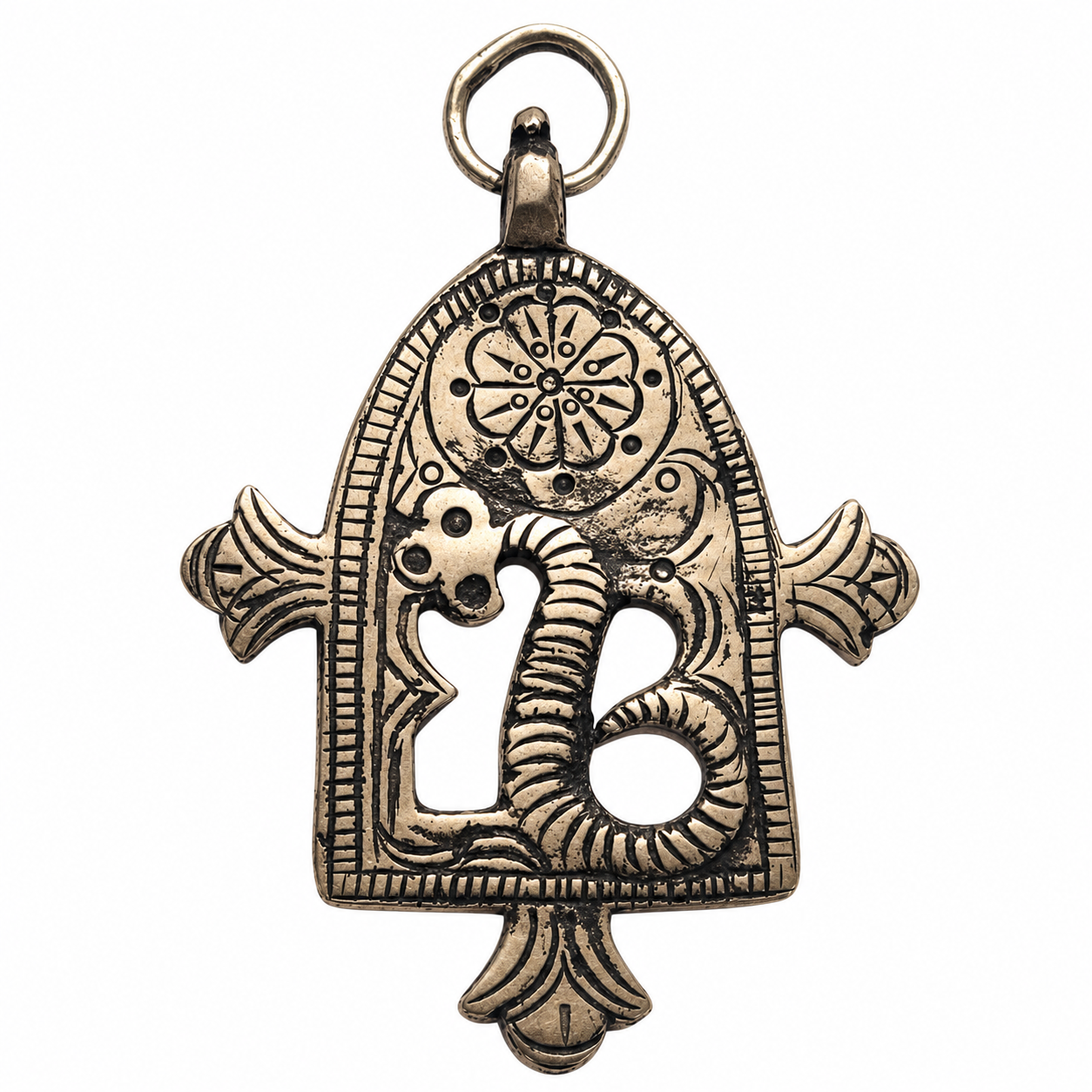 Berber Antique Talisman Tifinagh Necklace with Louha Pendant