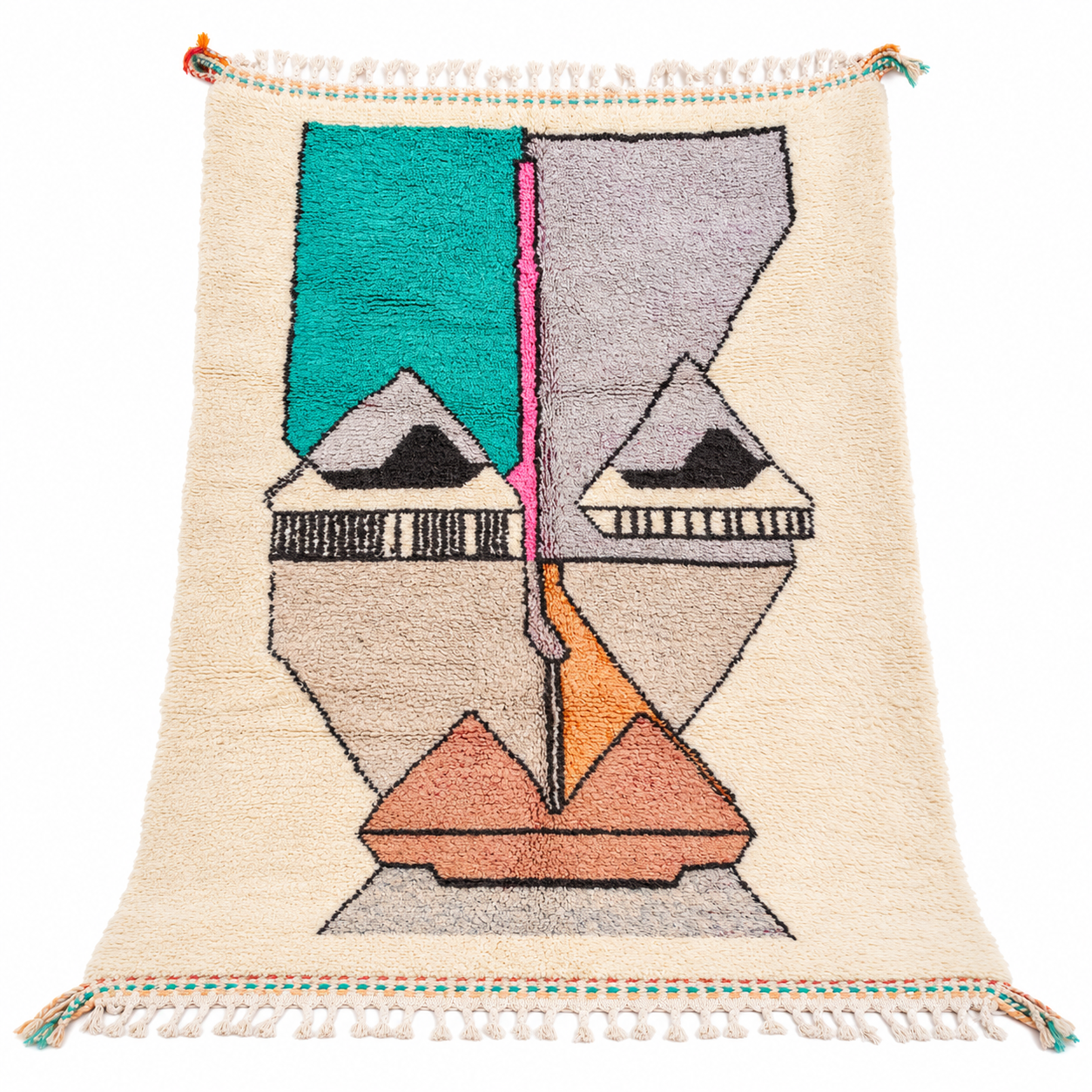 Berber Beni Ourain Wool Rug Amazigh Handmade Living Room Home