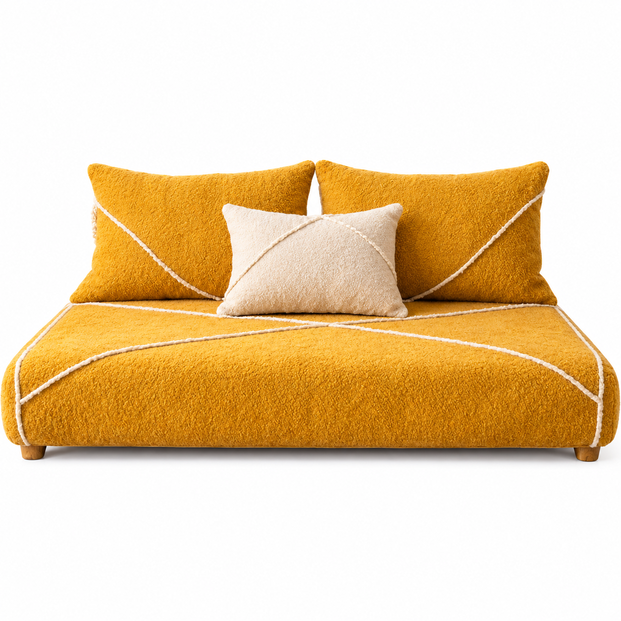 Berber Beni Ourain Yellow Floor Sofa Pillow Covers Unstuffed