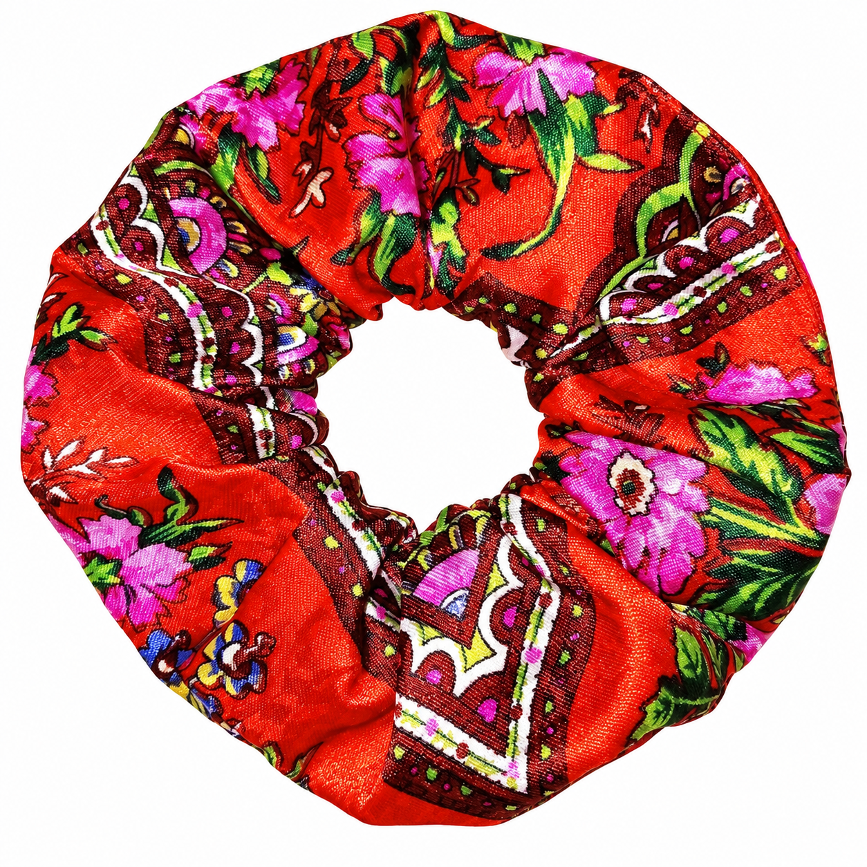 Berber Chouchou Scrunchie with Kabyle Satin Hair Accessory Design