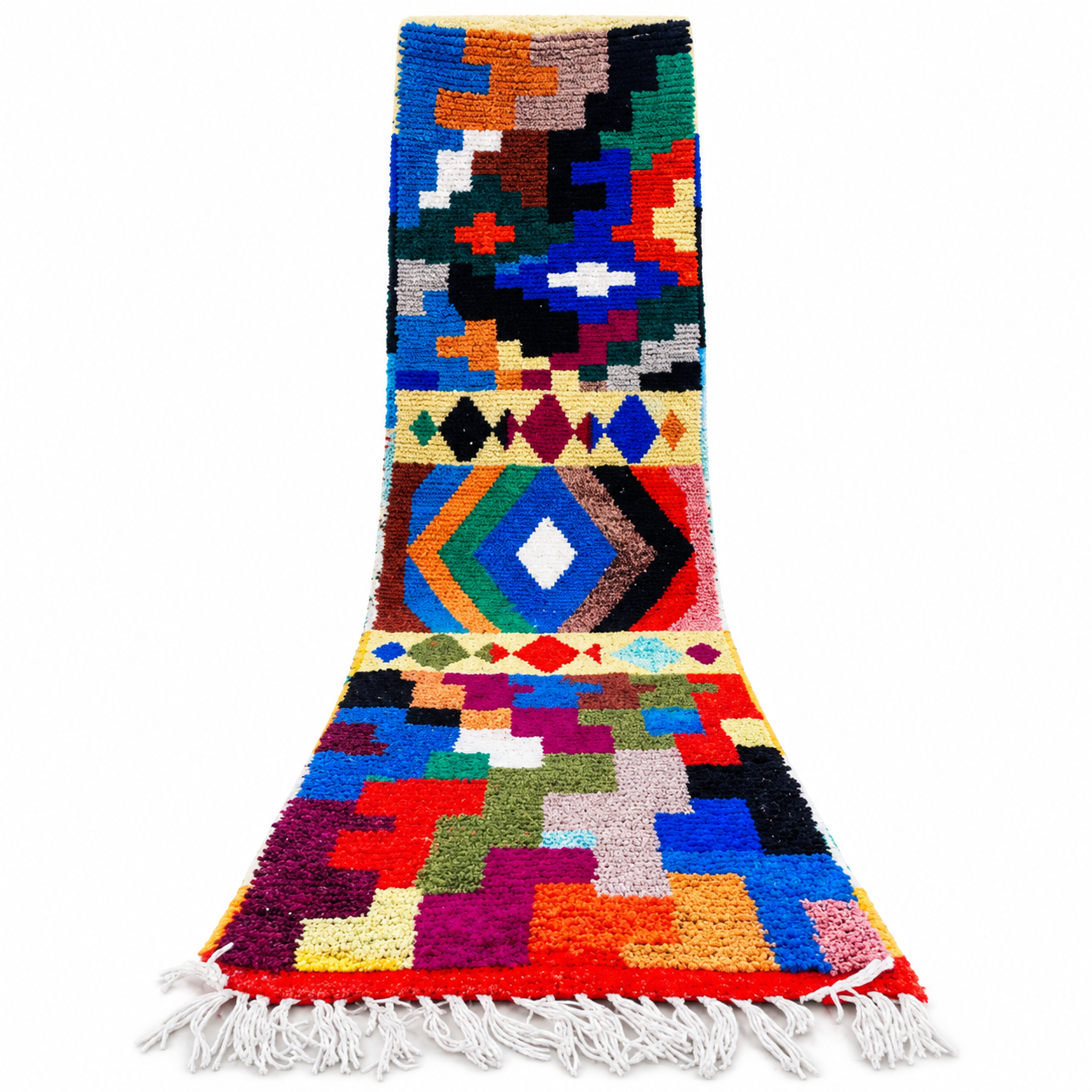 Berber Hand Knotted Azilal Wool Rug Custom Design