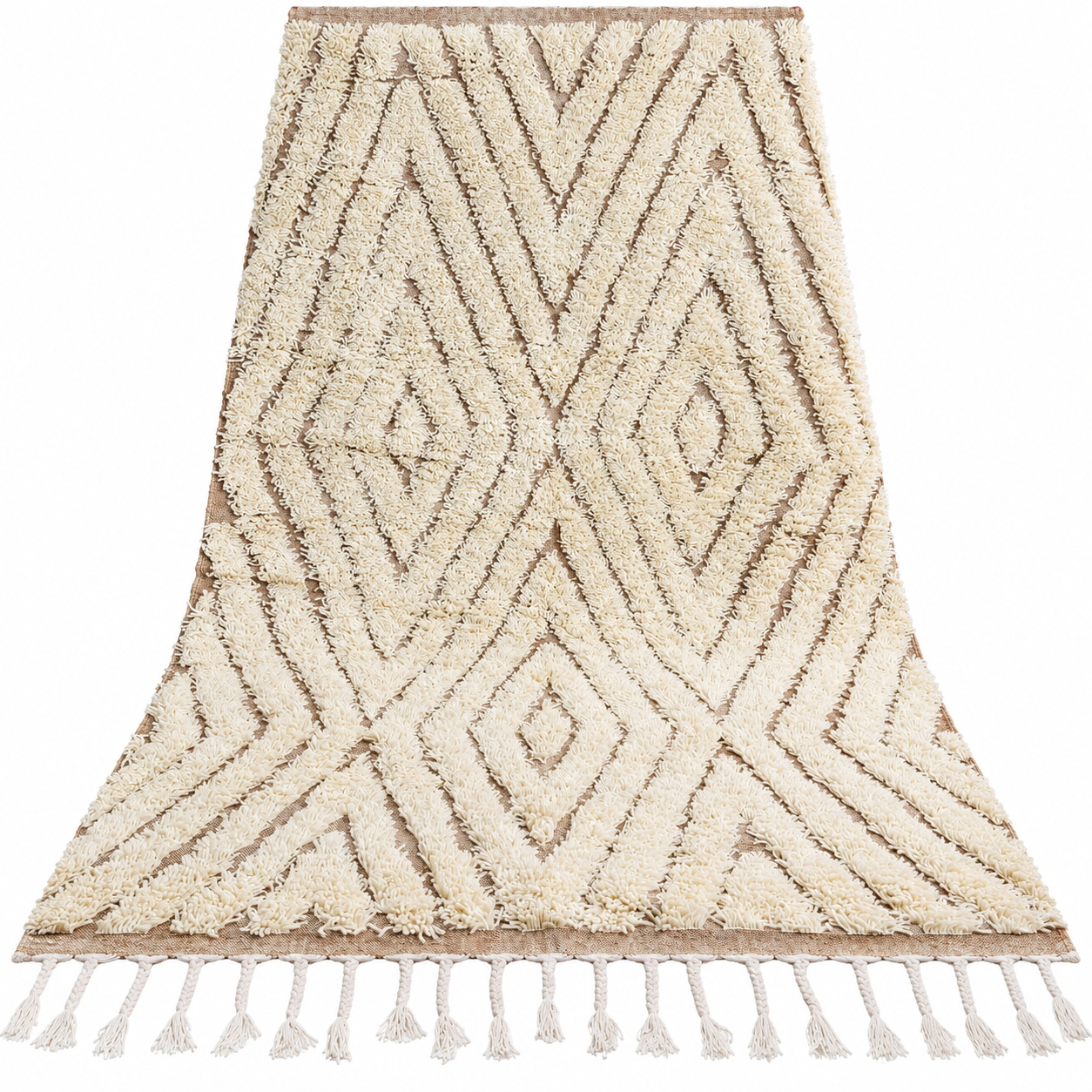 Berber Hand Knotted Beni Ourain Azilal Wool Rug