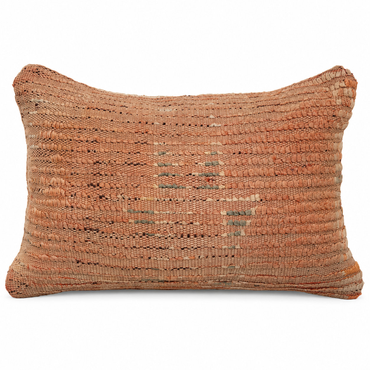 Berber Handmade Wool Pillow Cover Vintage Kilim Style Rustic Pink