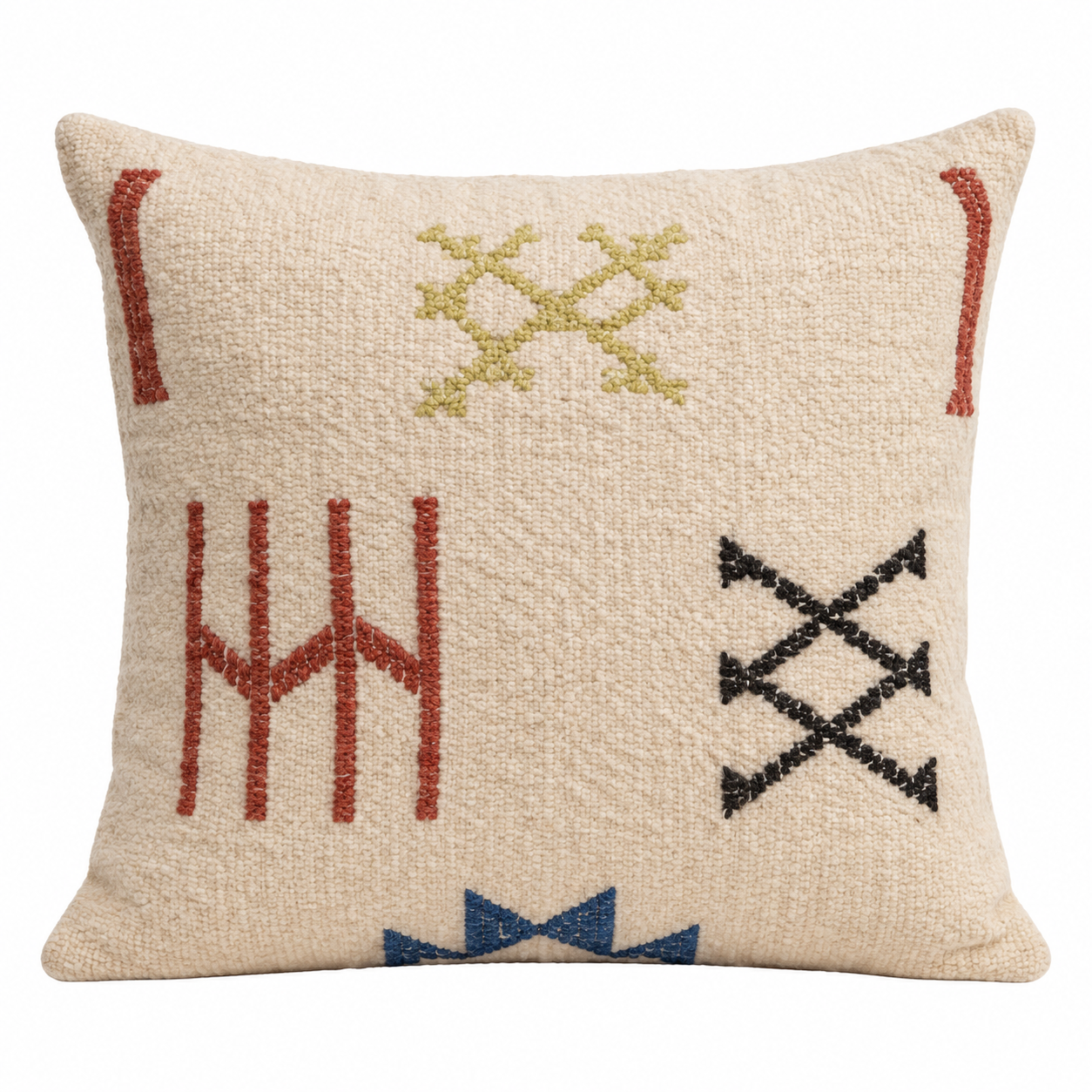 Berber Handmade Wool Pillow Covers with Amazigh Tribal Home Decor