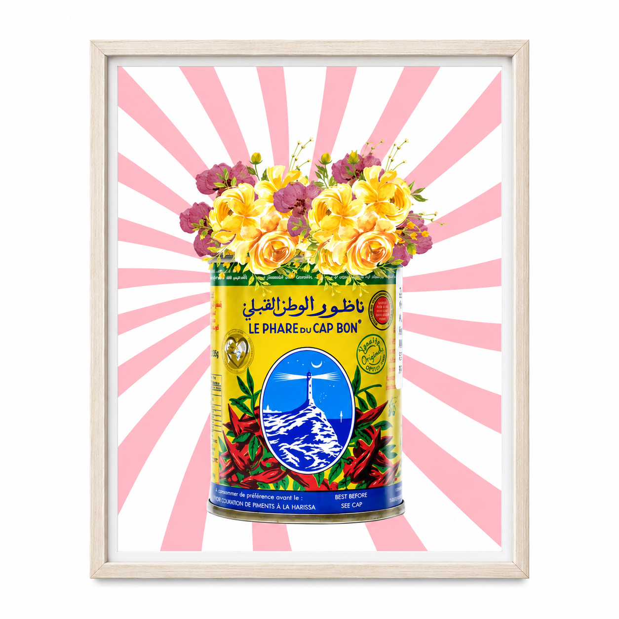 Berber Harissa Pink Art Print Digital Download Tunisian Kitchen Decor