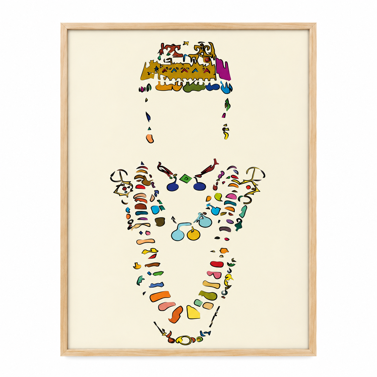 Berber Jewelry Art Print Boho Geometric Wall Decor Digital Download