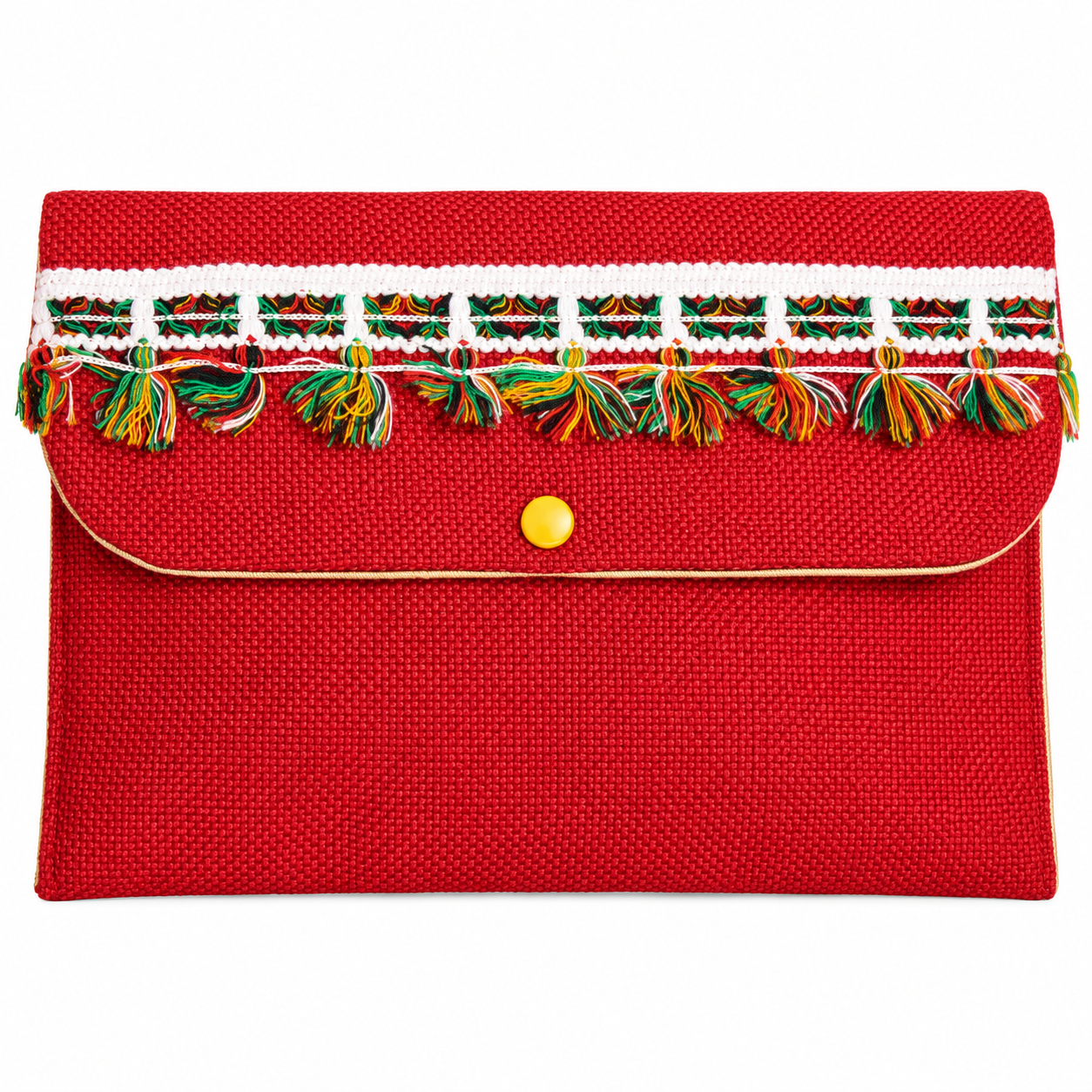 Berber Pochette Ruby Natural Fiber Travel Pouch with Pattern