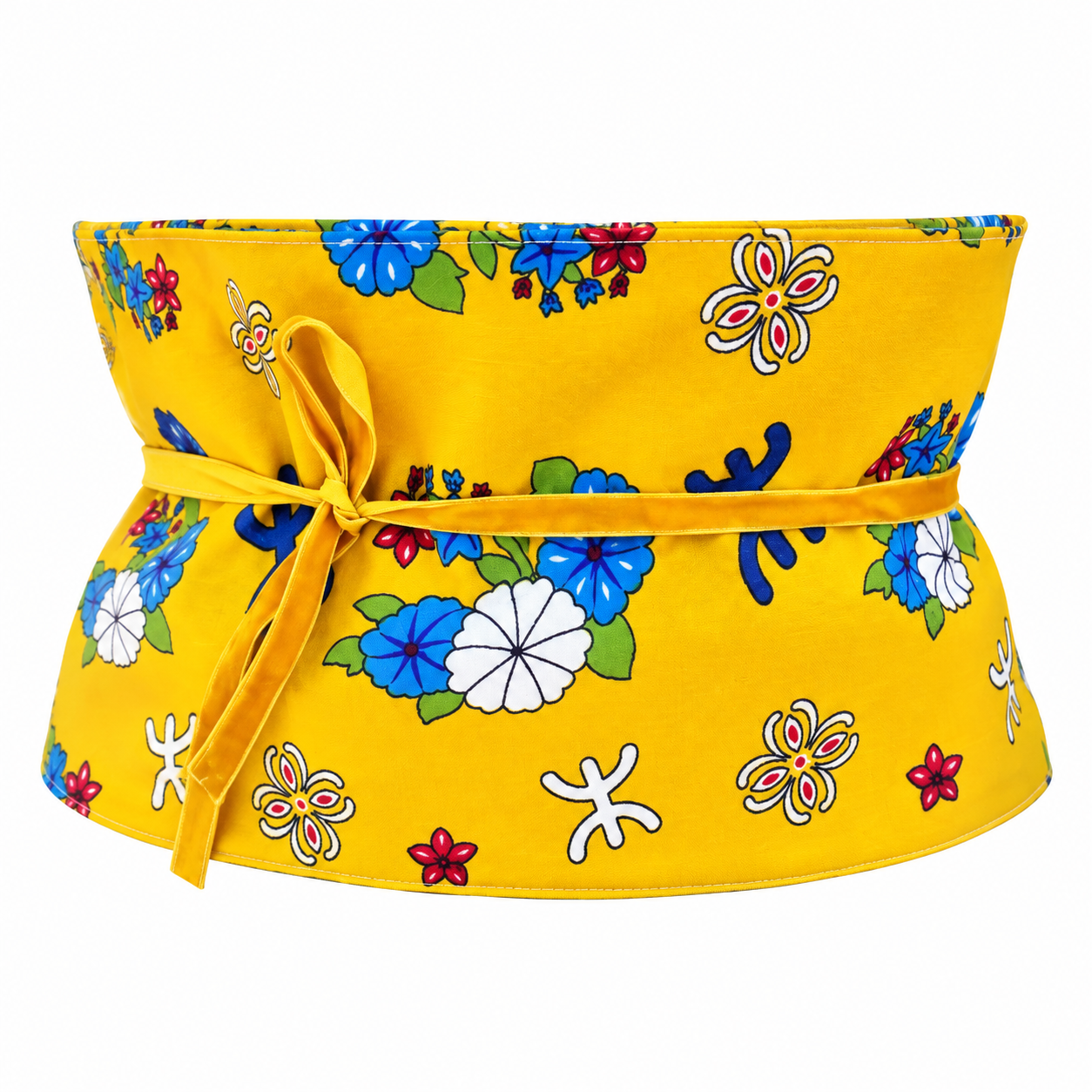 Berber Reversible Obi Belt with Cotton and Jeans Fabric Design
