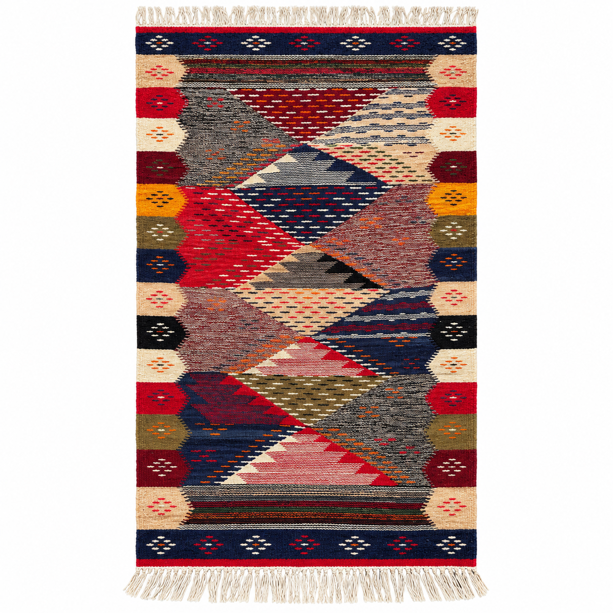 Berber Taznakht Vintage Abstract Wool Handmade Area Rug