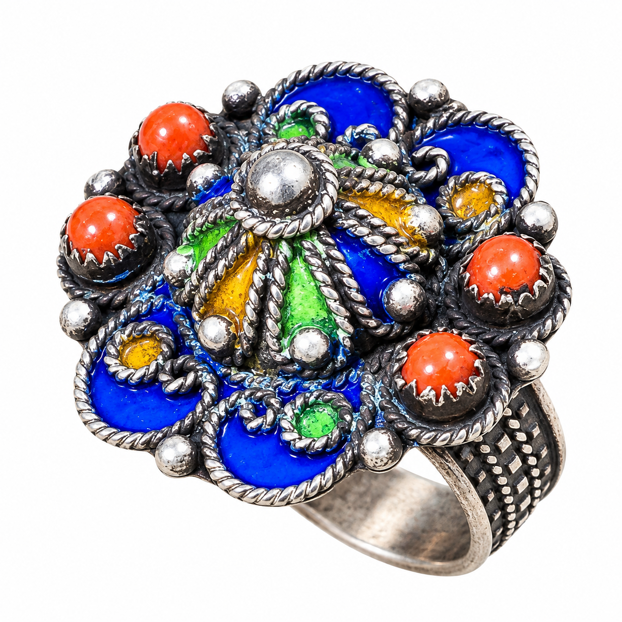 Berber Tuareg Ancienne Massif Silver Ring Handmade Tribal Jewelry