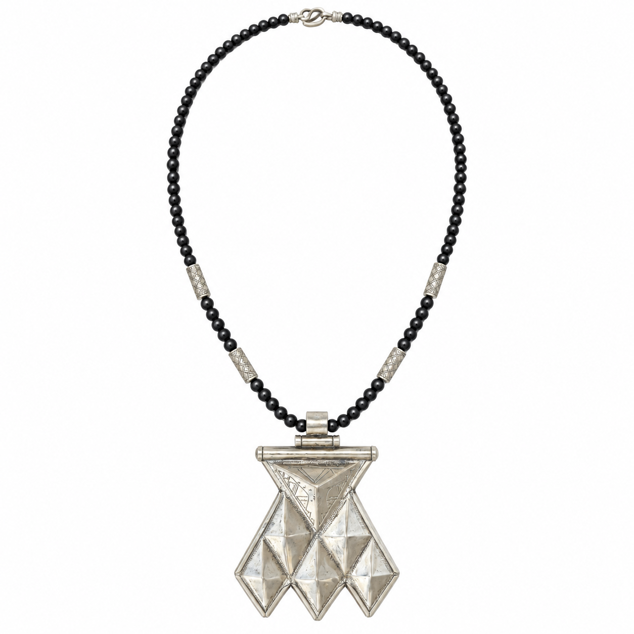 Berber Tuareg Khomeissa Necklace with Sahara Silver Pendant