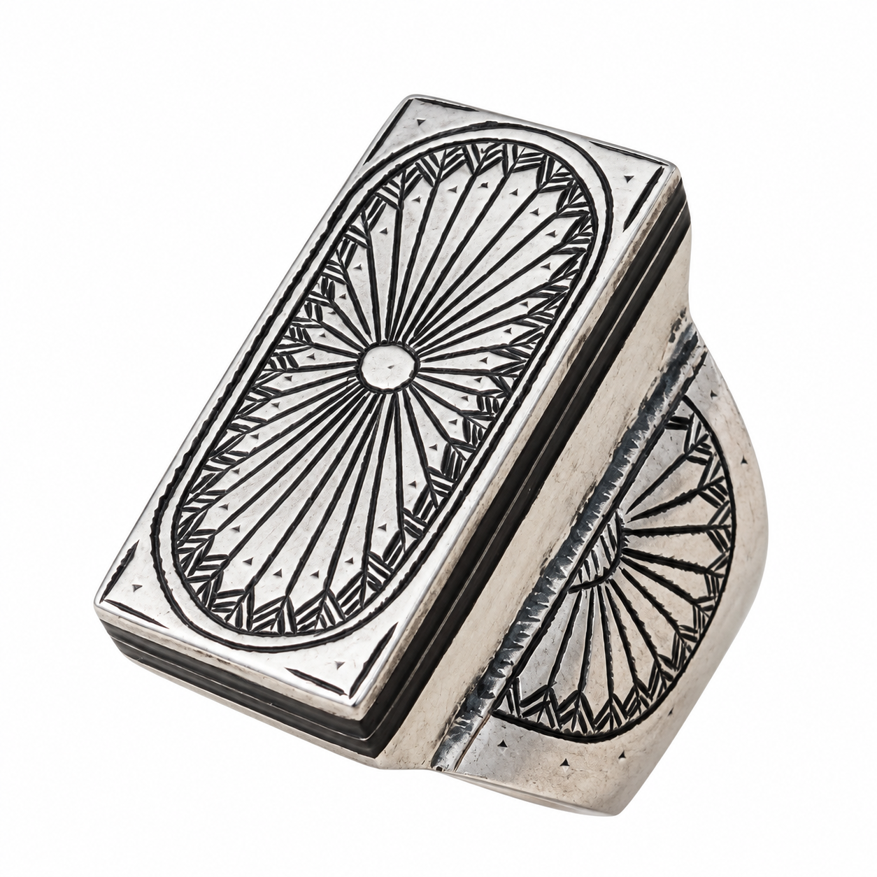 Berber Tuareg Sterling Silver Amazigh Engraved Traditional Jewelry Ring
