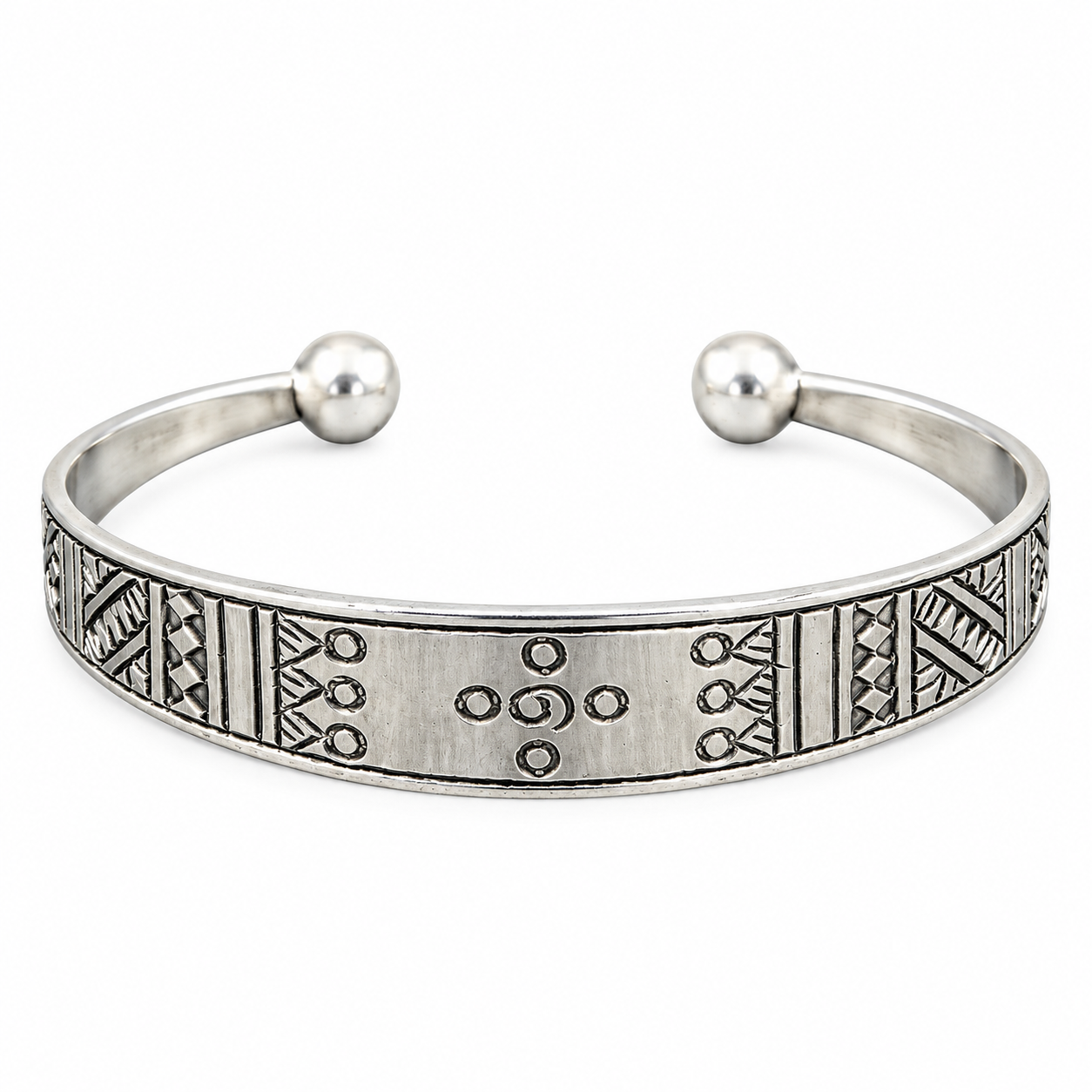 Berber Tuareg Sterling Silver Cuff Bracelet Handmade Jewelry