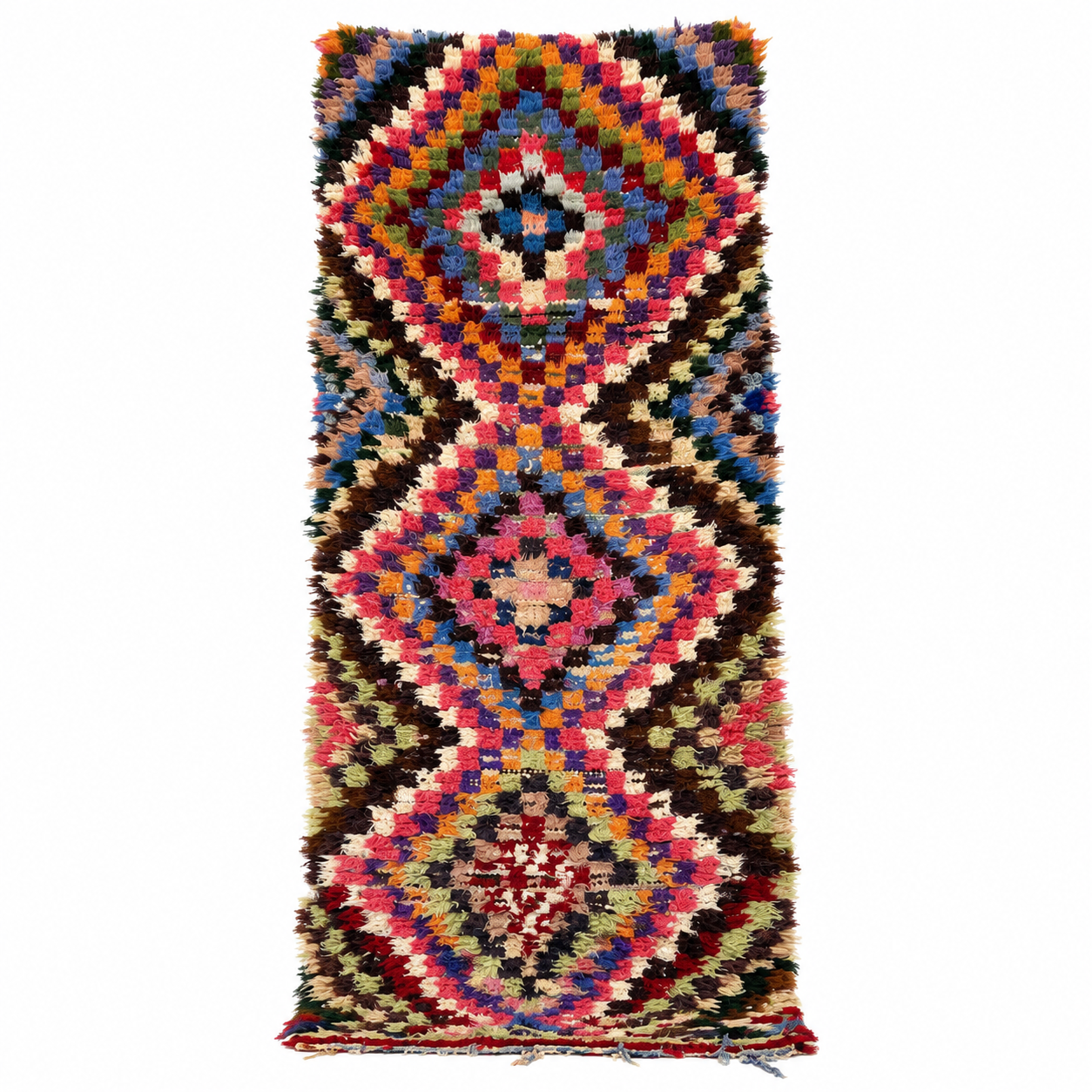 Berber Vintage Kilim Runner Handmade Recycled Thread Rug