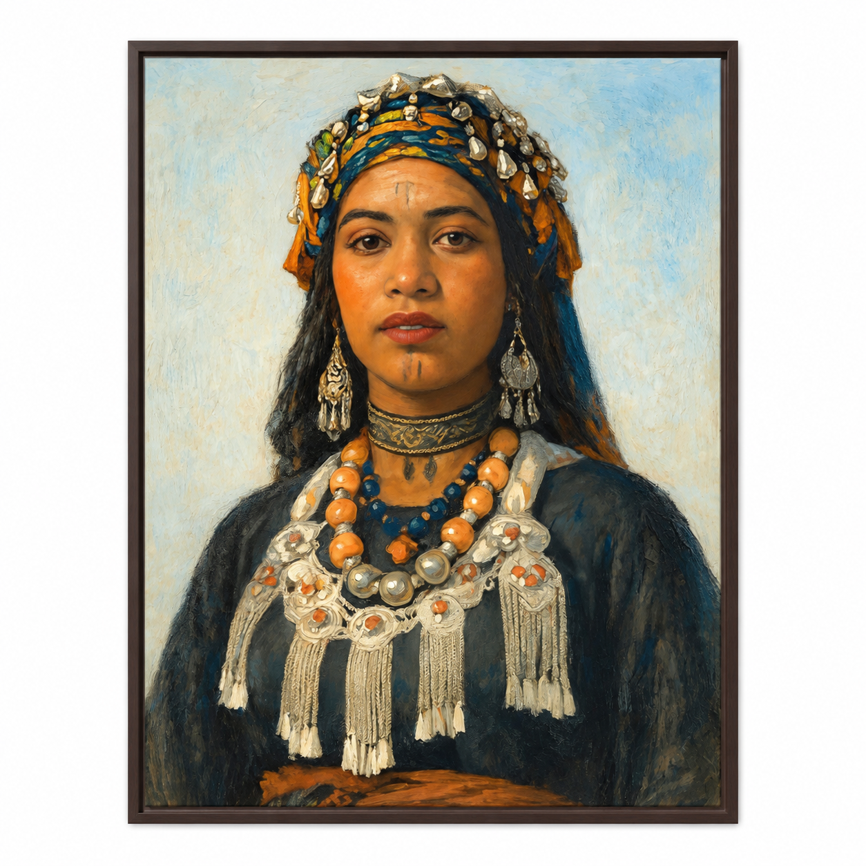 Berber Woman Portrait Amazigh Cultural Art Print Digital Download