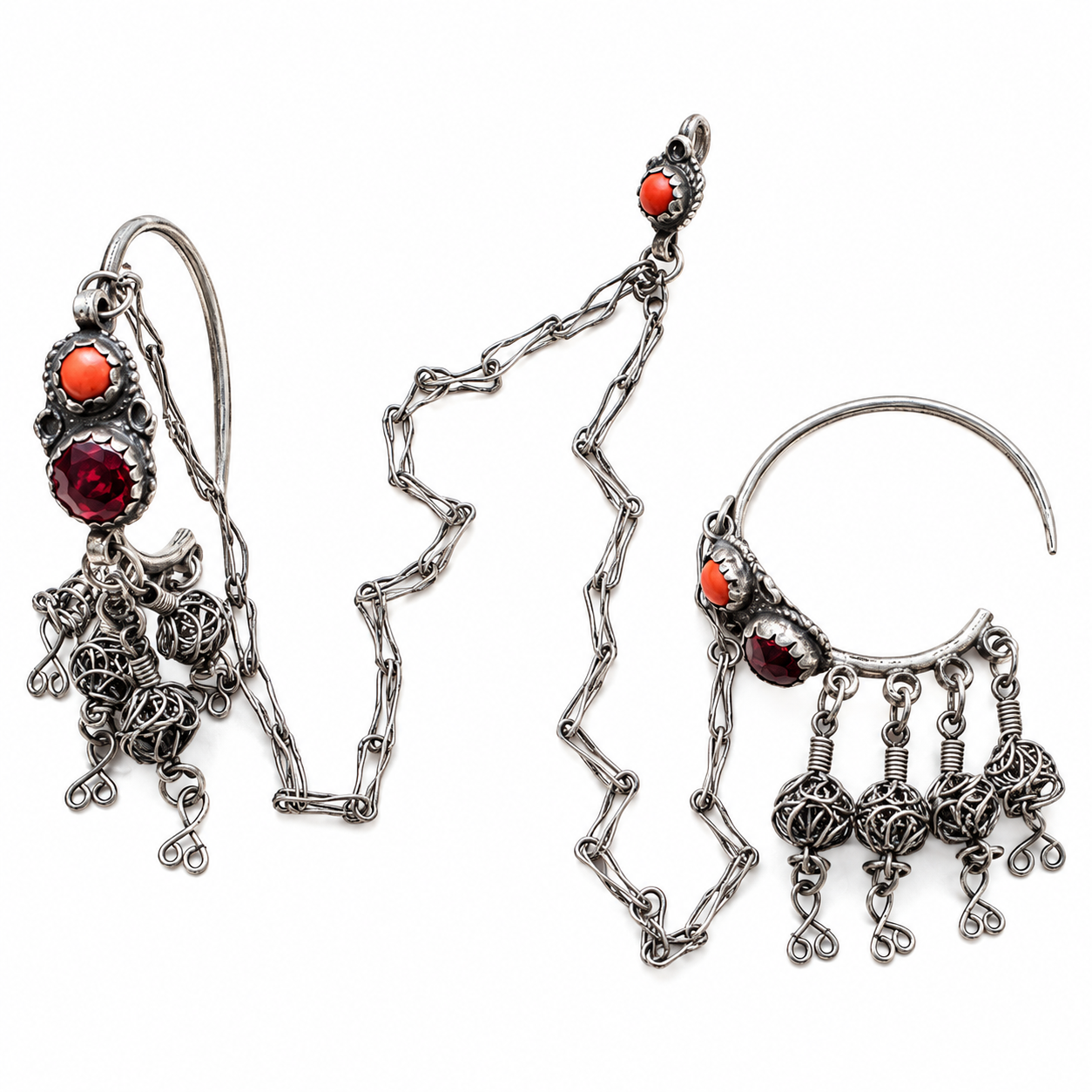 Bereber Berber Earrings with Colorful Crystal Decorative Heritage Style