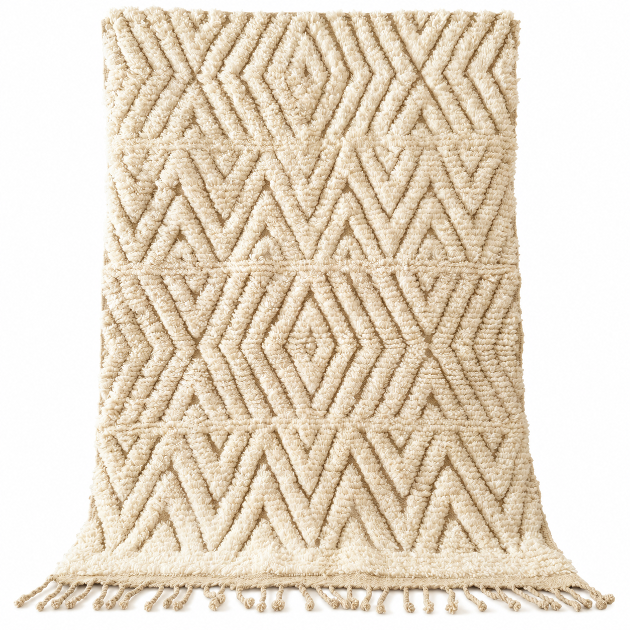 Custom Beni Ourain Berber Wool Rug Handmade Amazigh Style