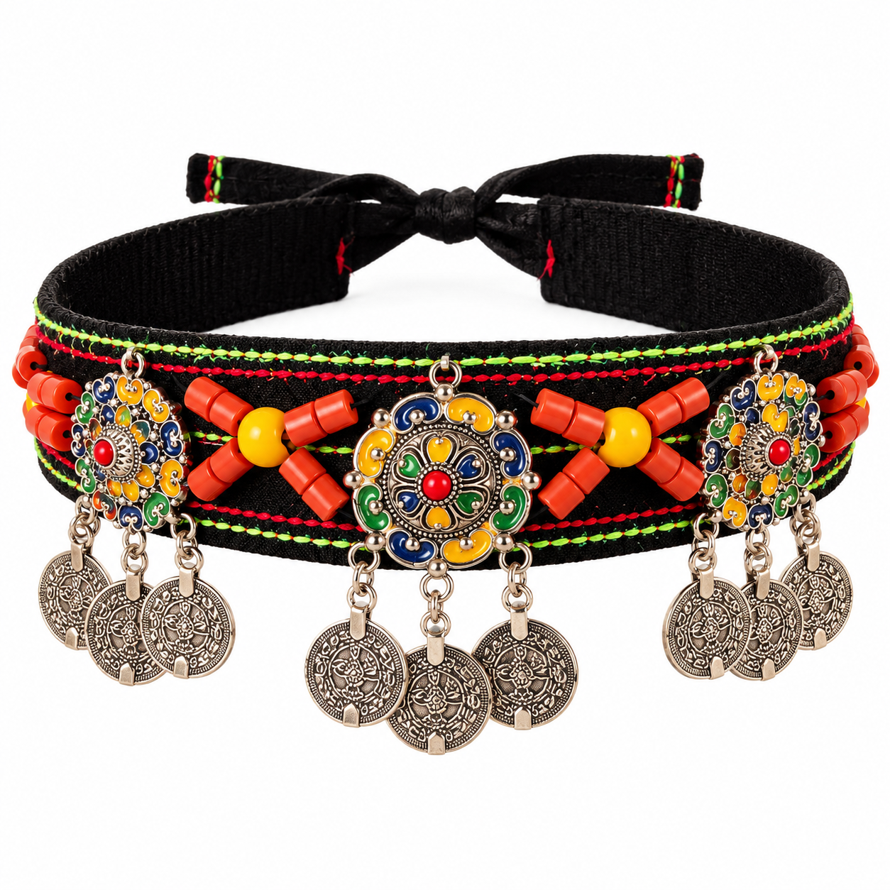 Exclusive Amazigh Tachdadt Souss Hair Headband Silver Tone Accessory