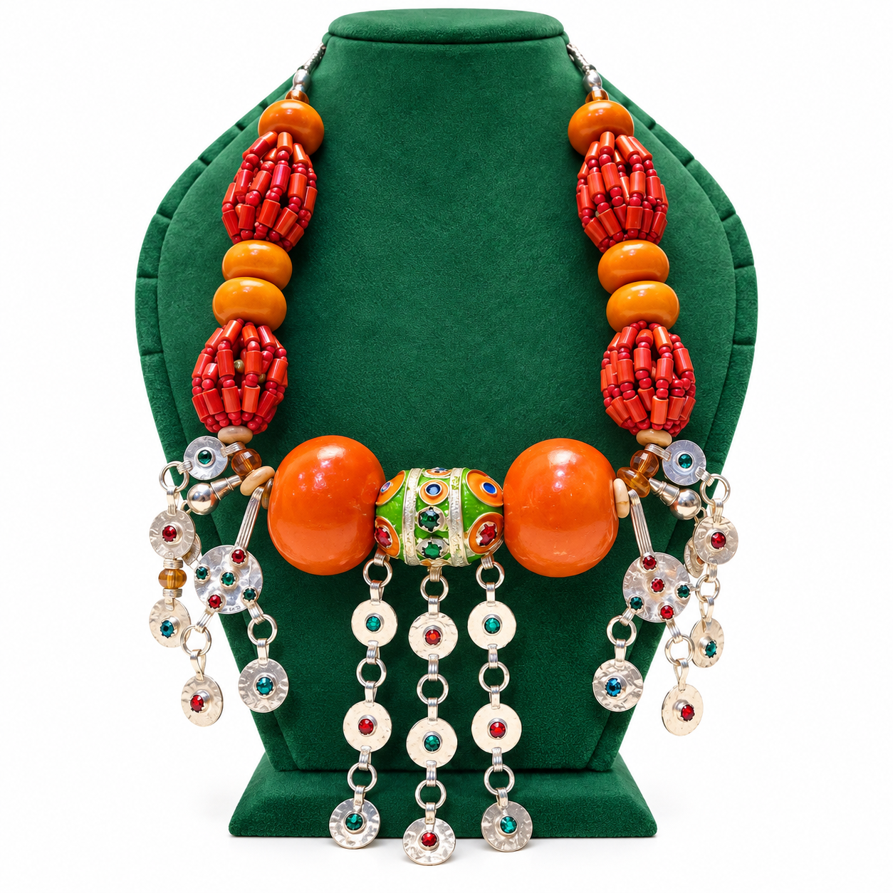 Handmade Amazigh Berber Traditional Tribal Statement Artisan Necklace