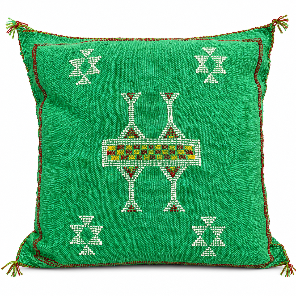 Handmade Berber Amazigh Wool Kilim Pillow Cover with Tribal Design