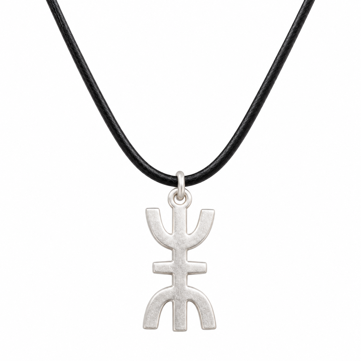 Sterling Silver Amazigh Yaz Symbol Pendant Necklace Berber Jewelry