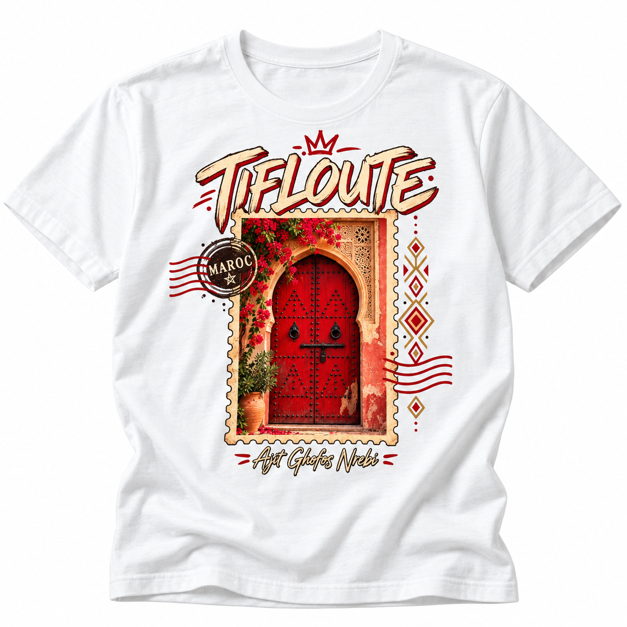 Tiflooute Amazigh Berber Door Heritage Art Graphic T-Shirt