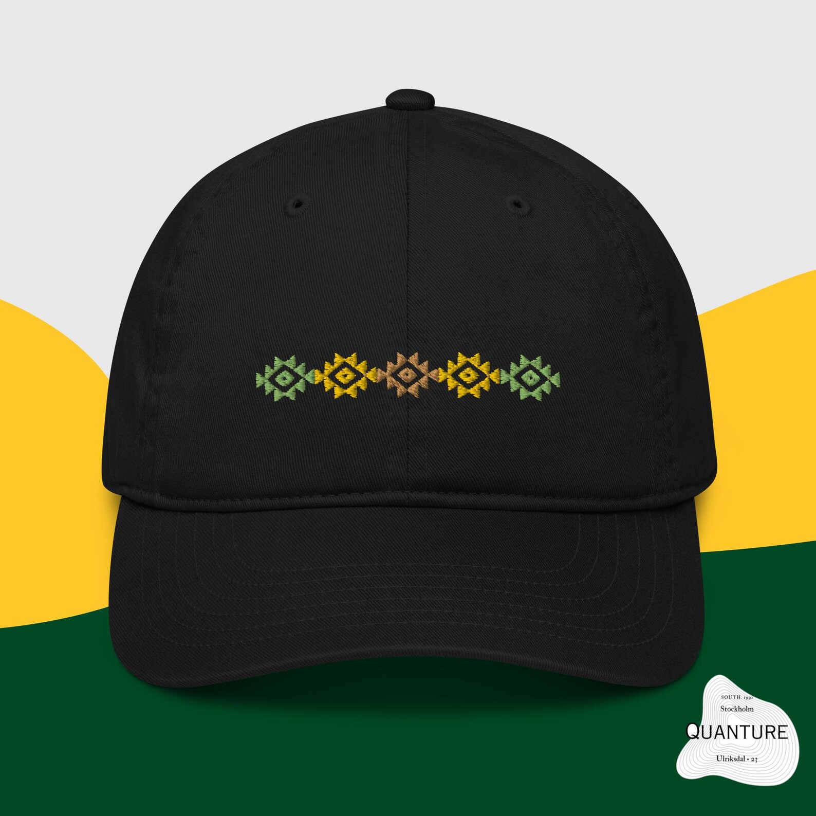 Berber Amazigh Kabyle Eyes Embroidery Organic Dad Hat