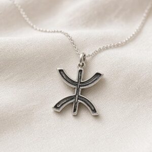 Amazigh Berber Yaz Symbol Sterling Pendant Jewelry Necklace