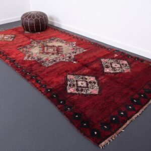 Berber Boujaad Wool Rug Handmade Vintage Atlas Living Room