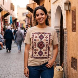 Amazigh Geometric Digital T-Shirt Design PNG Download Pattern