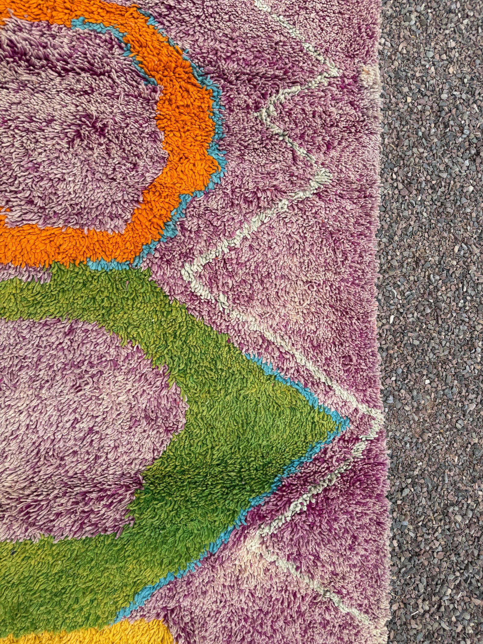 Amazigh Berber Colorful Abstract Tribal Area Rug Handmade Carpet