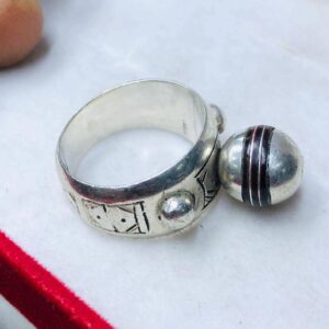 Amazigh Berber Tuareg Silver Ring with Traditional Engraving