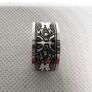 Amazigh Tuareg Yaz Sterling Silver Berber Ring Size 8 Tribal Jewelry