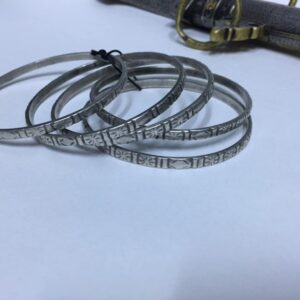 Berber Amazigh Silver Bracelet Set of Five Large Bangles