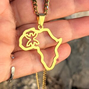 Amazigh Berber Afrique Necklace With Stainless Steel Chaîne