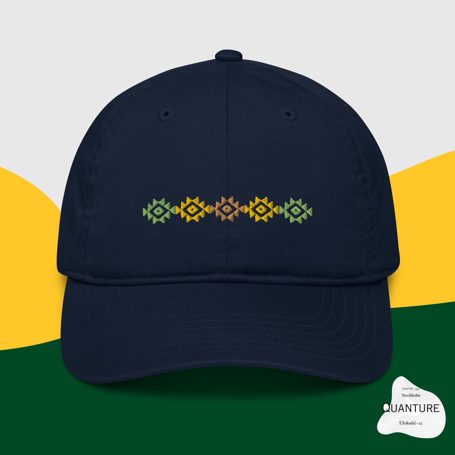 Berber Amazigh Kabyle Eyes Embroidery Organic Dad Hat