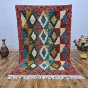 Berber Beni Ourain Handmade Wool Rug With Amazigh Patterns