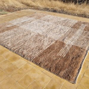 Colorful Berber Beni Ourain Wool Rug Handmade Atlas Style