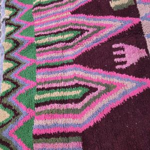 Amazigh Colorful Azilal Abstract Berber Area Rug Together to Create Design
