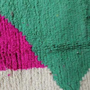 Berber Azilal Pink Wool Beni Ourain Abstract Design Rug