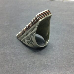 Berber Silver Ring with Amazigh Design Size 10