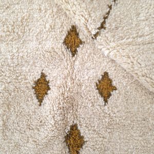 Berber Beni Ourain Diamond Ivory Wool Area Rug