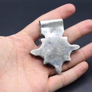 Berber Tuareg Sterling Silver Pendant with Colorful Enamel Design