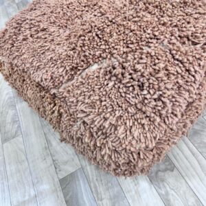 Amazigh Handwoven Berber Wool Floor Pouf with Hanbel Design