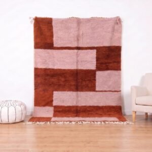 Amazigh Custom Berber Wool Rug for Living Room Handmade Design